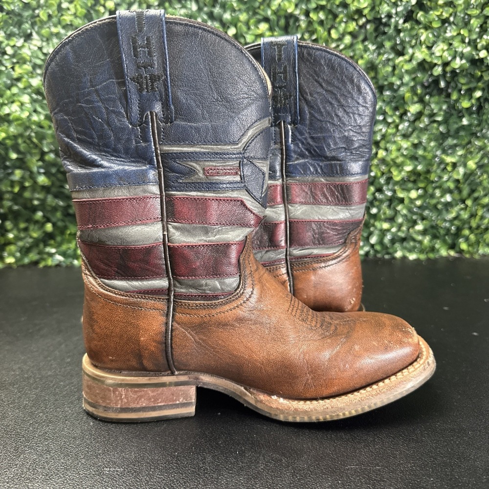 Tin Haul Kids Western Boots Brown Leather Size 13 - Picture 5 of 13